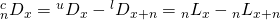 {}_n^c{D_x} = {}^u{D_x} - {}^l{D_{x + n}} = {}_n{L_x} - {}_n{L_{x + n}}
