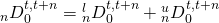 {}_nD_0^{t,t + n} = {}_n^lD_0^{t,t + n} + {}_n^uD_0^{t,t + n}