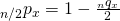 {}_{n/2}{p_x} = 1 - {{{}_n{q_x}} \over 2}