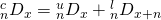 {}_n^c{D_x} = {}_n^u{D_x} + {}_n^l{D_{x + n}}