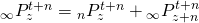 {}_\infty P_z^{t + n} = {}_nP_z^{t + n} + {}_\infty P_{z + n}^{t + n}