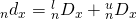{}_n{d_x} = {}_n^l{D_x} + {}_n^u{D_x}